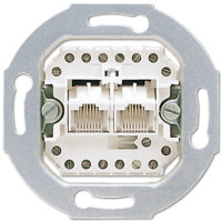 Lizdas telefono potinkinis dvigubas UAE8x8P kat.3 R FMT - JUNG EPUAE8-8UPO