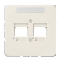 Dangtelis dvigubas RJ45 lizdui dramblio kaulo spalvos - JUNG 569-25NWE