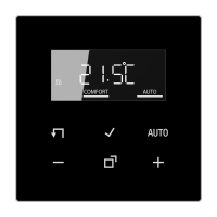 Reguliatorius temperatūros potinkinis patalpos su ekranu juodos spalvos LS - JUNG TRDLS1790SW