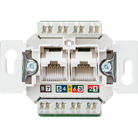 Lizdas kompiuterinis potinkinis dvigubas UAE8x8P Kat.6 - JUNG UAE8-8UPOK6US