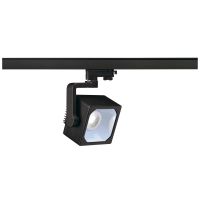 Bėgelinis LED šviestuvas trifazei apšvietimo sistemai EURO CUBE, taškinis, 240V trifazei sistemai, LED, 4000K, juodas, 60°