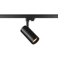 Bėgelinis LED šviestuvas trifazei apšvietimo sistemai 3~ NUMINOS® PHASE M, juodas/juodas 2700K 24°