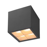 Lauko LED paviršinis lubinis šviestuvas S-CUBE, 2700/3000K, 15W, PHASE, 80°, antracito sp.