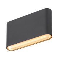 Lauko LED paviršinis sieninis šviestuvas OVAL 14 WL, 2700/3000K, 6W, juodas
