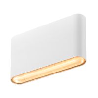 Lauko LED paviršinis sieninis šviestuvas OVAL 14 WL, 2700/3000K, 6W, baltas