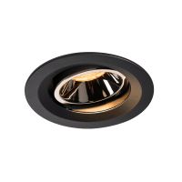 Lubinis įleidžiamas LED šviestuvas NUMINOS® MOVE DL M, juodas/chrominis 2700K 55° pasukamas ir pakreipiamas