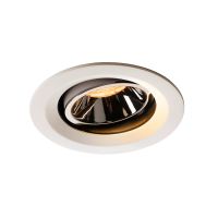 Lubinis įleidžiamas LED šviestuvas NUMINOS® MOVE DL M, baltas/chrominis 2700K 55° pasukamas ir pakreipiamas