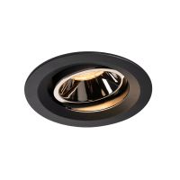 Lubinis įleidžiamas LED šviestuvas NUMINOS® MOVE DL M, juodas/chrominis 3000K 20° pasukamas ir pakreipiamas