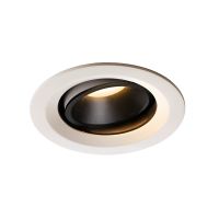 Lubinis įleidžiamas LED šviestuvas NUMINOS® MOVE DL M, baltas/juodas 3000K 20° pasukamas ir pakreipiamas