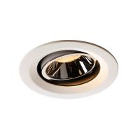Lubinis įleidžiamas LED šviestuvas NUMINOS® MOVE DL M, baltas/chrominis 3000K 55° pasukamas ir pakreipiamas