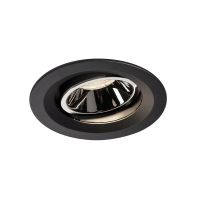 Lubinis įleidžiamas LED šviestuvas NUMINOS® MOVE DL M, juodas/chrominis 4000K 40° pasukamas ir pakreipiamas