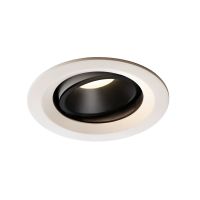Lubinis įleidžiamas LED šviestuvas NUMINOS® MOVE DL M, baltas/juodas 4000K 55° pasukamas ir pakreipiamas