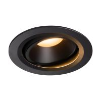 Lubinis įleidžiamas LED šviestuvas NUMINOS® MOVE DL L, juodas/juodas 2700K 20° pasukamas ir pakreipiamas