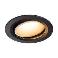 Lubinis įleidžiamas LED šviestuvas NUMINOS® MOVE DL L, juodas/baltas 2700K 40° pasukamas ir pakreipiamas