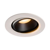 Lubinis įleidžiamas LED šviestuvas NUMINOS® MOVE DL L, baltas/juodas 2700K 20° pasukamas ir pakreipiamas