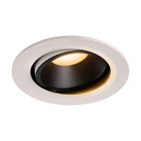 Lubinis įleidžiamas LED šviestuvas NUMINOS® MOVE DL L, baltas/juodas 2700K 55° pasukamas ir pakreipiamas