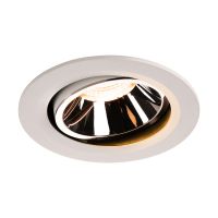 Lubinis įleidžiamas LED šviestuvas NUMINOS® MOVE DL L, baltas/chrominis 2700K 55° pasukamas ir pakreipiamas