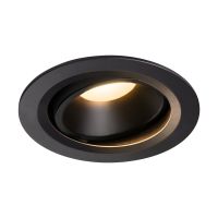 Lubinis įleidžiamas LED šviestuvas NUMINOS® MOVE DL L, juodas/juodas 3000K 20° pasukamas ir pakreipiamas