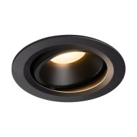 Lubinis įleidžiamas LED šviestuvas NUMINOS® MOVE DL L, juodas/juodas 3000K 40° pasukamas ir pakreipiamas