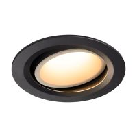 Lubinis įleidžiamas LED šviestuvas NUMINOS® MOVE DL L, juodas/baltas 3000K 40° pasukamas ir pakreipiamas