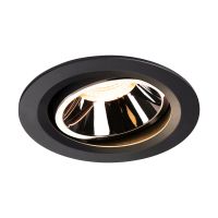 Lubinis įleidžiamas LED šviestuvas NUMINOS® MOVE DL L, juodas/chrominis 3000K 40° pasukamas ir pakreipiamas