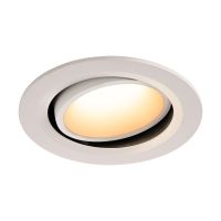 Lubinis įleidžiamas LED šviestuvas NUMINOS® MOVE DL L, baltas/baltas 3000K 40° pasukamas ir pakreipiamas