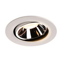 Lubinis įleidžiamas LED šviestuvas NUMINOS® MOVE DL L, baltas/chrominis 3000K 55° pasukamas ir pakreipiamas