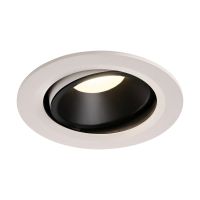 Lubinis įleidžiamas LED šviestuvas NUMINOS® MOVE DL L, baltas/juodas 4000K 55° pasukamas ir pakreipiamas