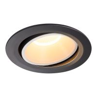 Lubinis įleidžiamas LED šviestuvas NUMINOS® MOVE DL XL, juodas/baltas 3000K 40° pasukamas ir pakreipiamas