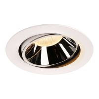 Lubinis įleidžiamas LED šviestuvas NUMINOS® MOVE DL XL, baltas/chrominis 3000K 40° pasukamas ir pakreipiamas