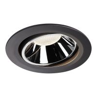 Lubinis įleidžiamas LED šviestuvas NUMINOS® MOVE DL XL, juodas/chrominis 4000K 20° pasukamas ir pakreipiamas