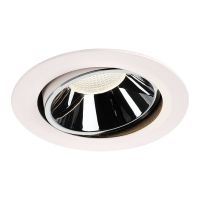 Lubinis įleidžiamas LED šviestuvas NUMINOS® MOVE DL XL, baltas/chrominis 4000K 55° pasukamas ir pakreipiamas