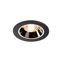 Lubinis įleidžiamas LED šviestuvas NUMINOS® DL S, juodas/chrominis 2700K 55°