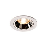 Lubinis įleidžiamas LED šviestuvas NUMINOS® DL S, baltas/chrominis 2700K 55° pasukamas ir pakreipiamas