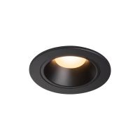 Lubinis įleidžiamas LED šviestuvas NUMINOS® DL S, juodas/juodas 3000K 40° pasukamas ir pakreipiamas