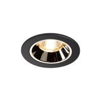 Lubinis įleidžiamas LED šviestuvas NUMINOS® DL S, juodas/chrominis 3000K 55° pasukamas ir pakreipiamas