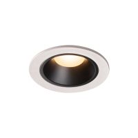 Lubinis įleidžiamas LED šviestuvas NUMINOS® DL S, baltas/juodas 3000K 55° pasukamas ir pakreipiamas