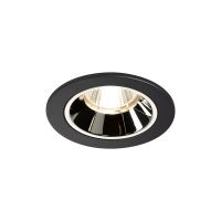 Lubinis įleidžiamas LED šviestuvas NUMINOS® DL S, juodas/chrominis 4000K 40° pasukamas ir pakreipiamas
