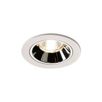 Lubinis įleidžiamas LED šviestuvas NUMINOS® DL S, baltas/chrominis 4000K 55° pasukamas ir pakreipiamas