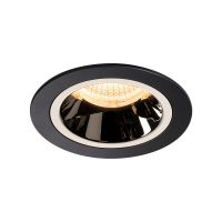 Lubinis įleidžiamas LED šviestuvas NUMINOS® DL M, juodas/chrominis 3000K 40°