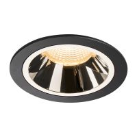 Lubinis įleidžiamas LED šviestuvas NUMINOS® DL L, juodas/chrominis 3000K 40°