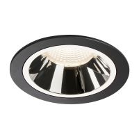 Lubinis įleidžiamas LED šviestuvas NUMINOS® DL L, juodas/chrominis 4000K 55°