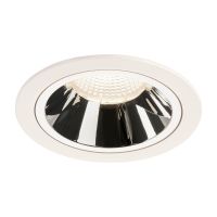 Lubinis įleidžiamas LED šviestuvas NUMINOS® DL L, baltas/chrominis 4000K 55°