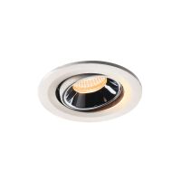 Lubinis įleidžiamas LED šviestuvas NUMINOS® MOVE S, baltas / chrominis 3000K 40°