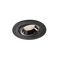 Lubinis įleidžiamas LED šviestuvas NUMINOS® MOVE S, juodas / chrominis 4000K 20°