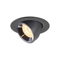 Lubinis įleidžiamas LED šviestuvas NUMINOS® GIMBLE XS, juodas / chrominis 3000K 55°