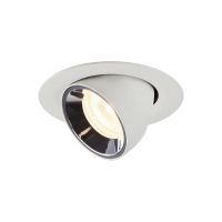 Lubinis įleidžiamas LED šviestuvas NUMINOS® GIMBLE XS, baltas / chrominis 4000K 20°