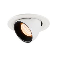 Lubinis įleidžiamas LED šviestuvas NUMINOS® GIMBLE S, baltas / juodas 2700K 20°
