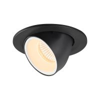 Lubinis įleidžiamas LED šviestuvas NUMINOS® GIMBLE S, juodas / baltas 3000K 40°