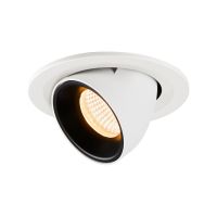 Lubinis įleidžiamas LED šviestuvas NUMINOS® GIMBLE S, baltas / juodas 3000K 20°